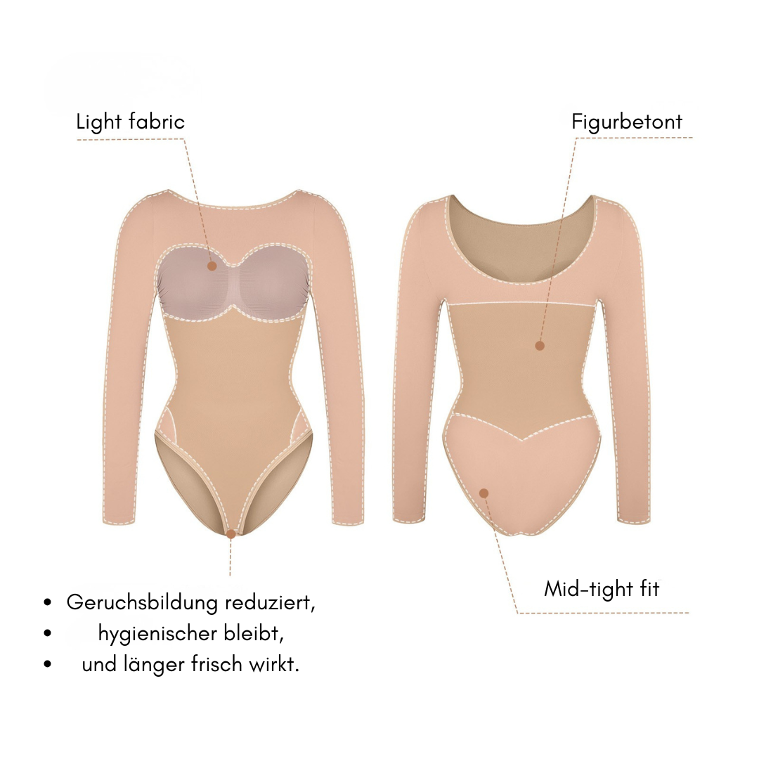 SecondSkin Sculpting  Longsleeve Bodysuit mit Slip/Brust Support