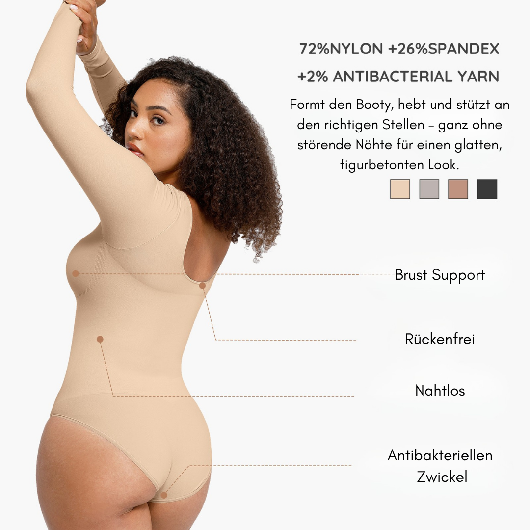 SecondSkin Sculpting  Longsleeve Bodysuit mit Slip/Brust Support