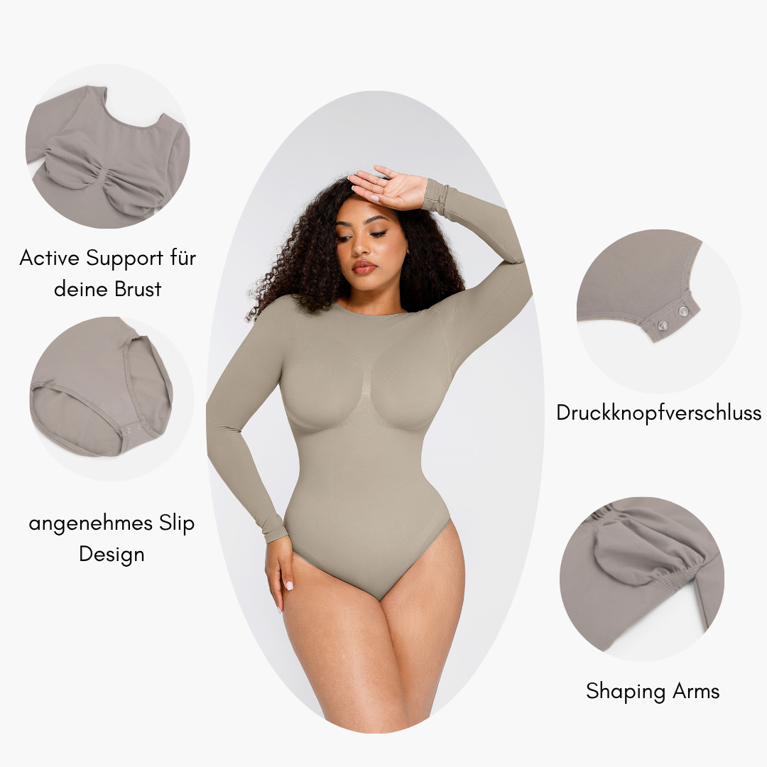 SecondSkin Sculpting  Longsleeve Bodysuit mit Slip/Brust Support