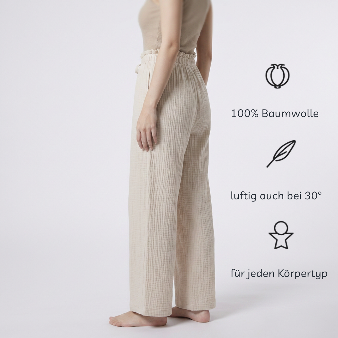 Musselin Double Waist Pants