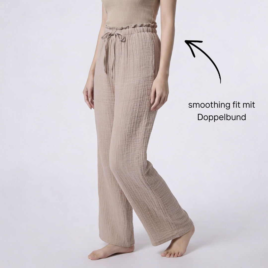 Musselin Double Waist Pants