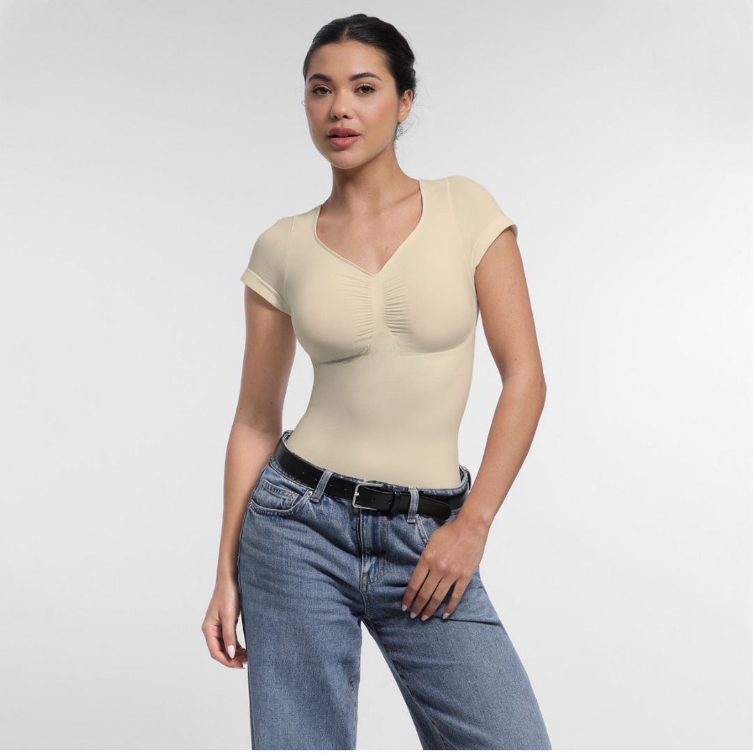 SecondSkin Sculpting T-shit Bodysuit mit String