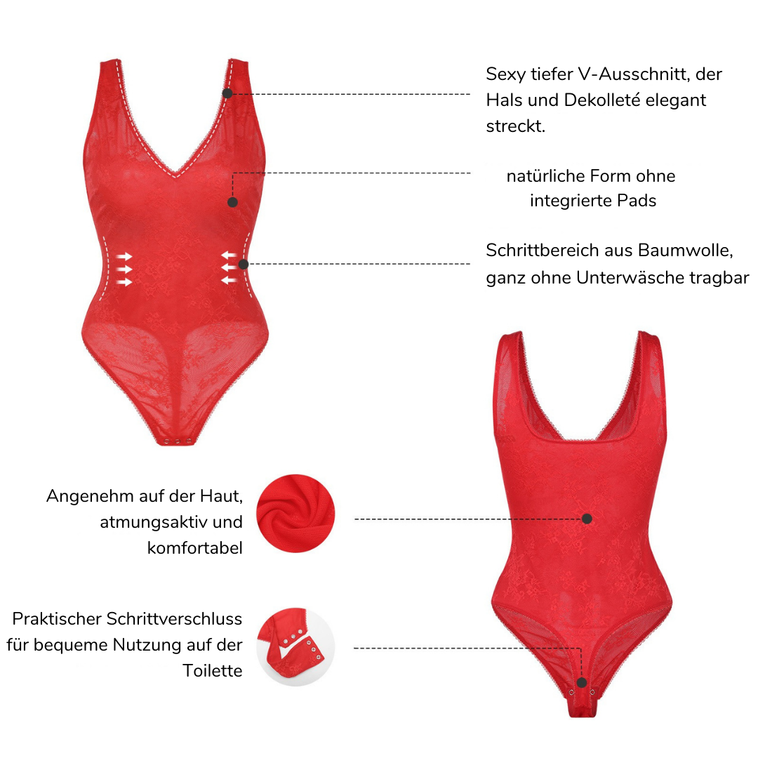 SecondSkin Lace Mesh Bodysuit