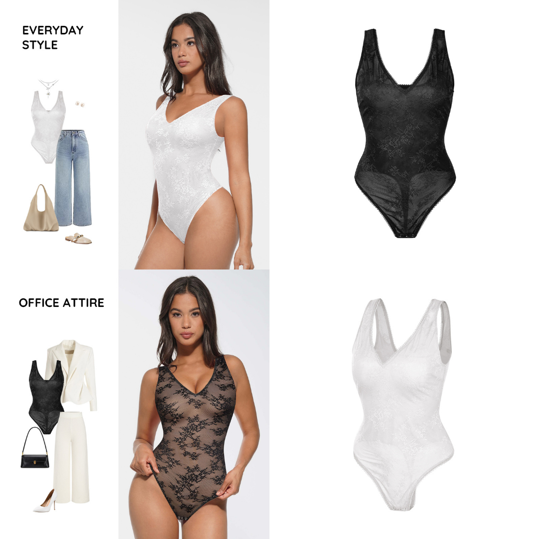 SecondSkin Lace Mesh Bodysuit