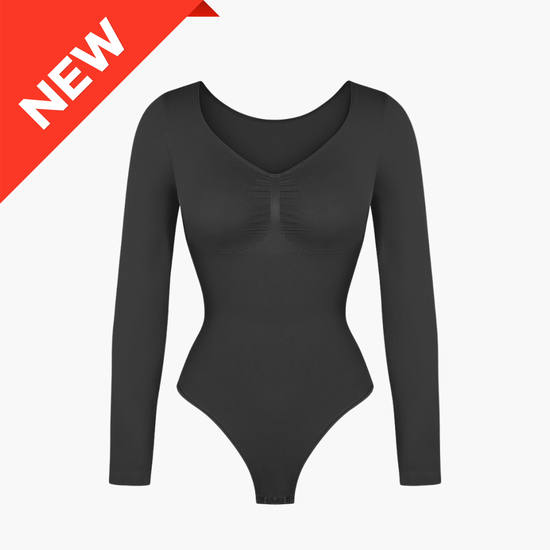 SecondSkin Sculpting Longsleeve Bodysuit mit String