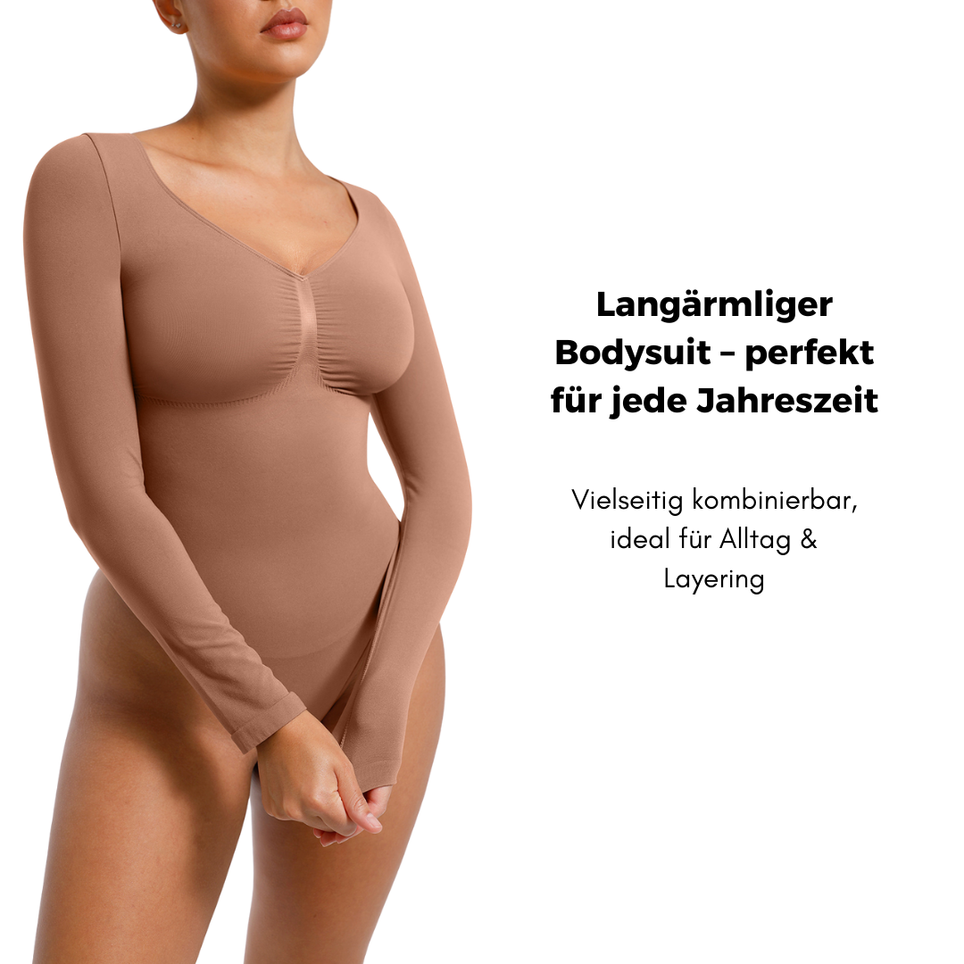 SecondSkin Sculpting Longsleeve Bodysuit mit String