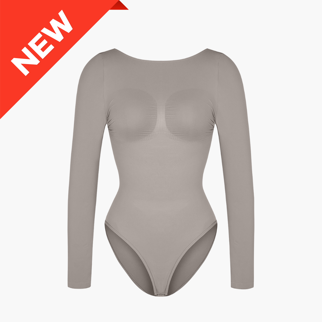 SecondSkin Sculpting Longsleeve Bodysuit mit Slip/Brust Support