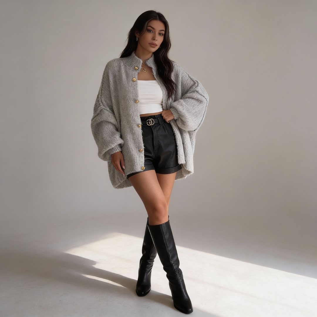 Chunky Button Cardigan