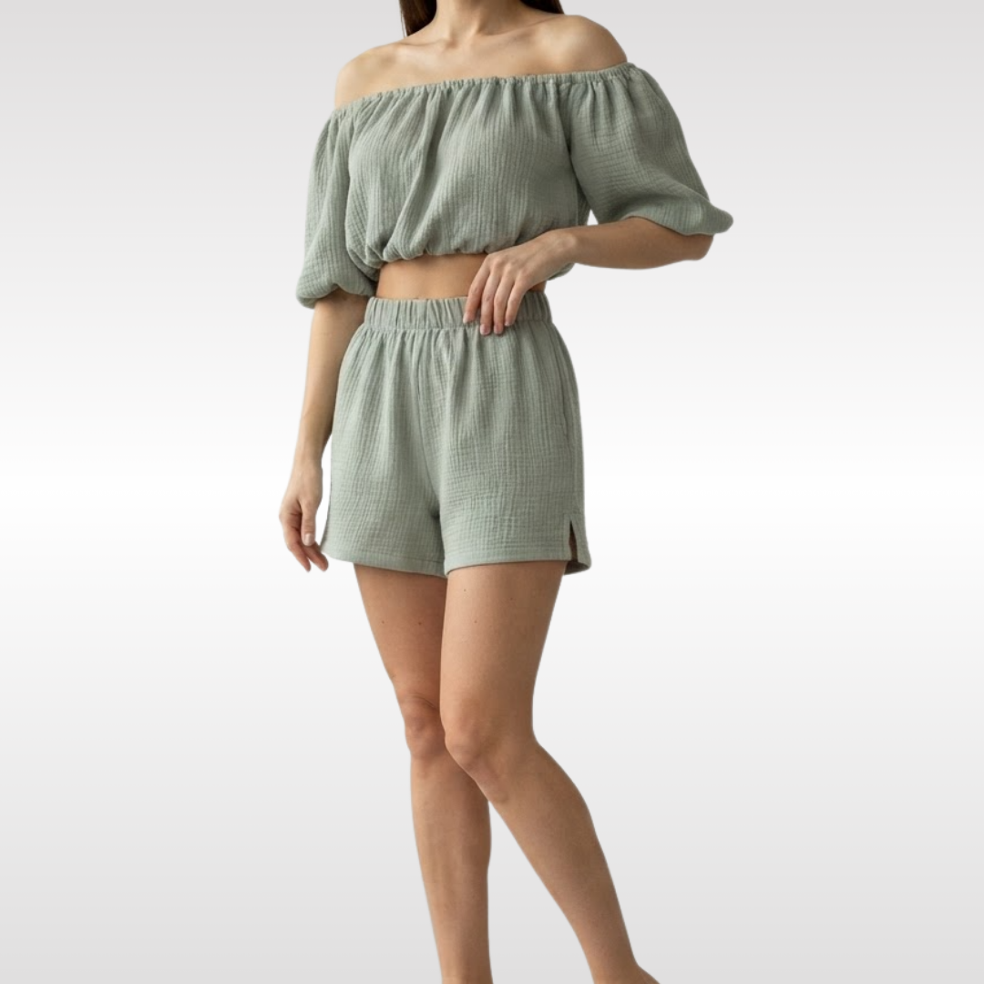 Musselin Bardot Set