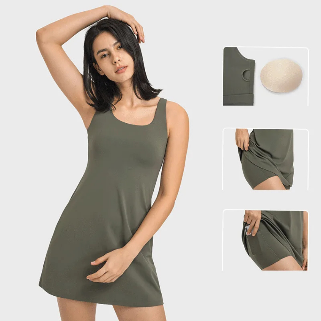 Tennis Active Dress mit integrierter Shorts