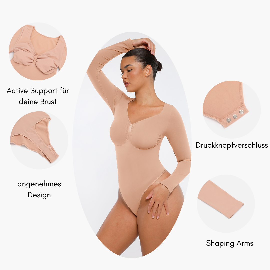 SecondSkin Sculpting  Longsleeve Bodysuit mit String